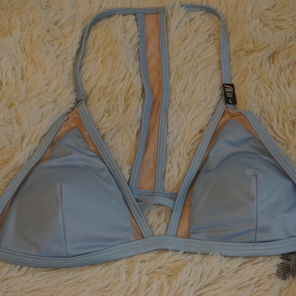 PINK Victoria's Secret Bikini Top Blue